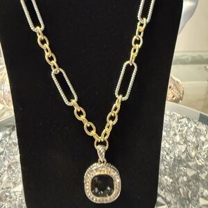 Mixed Metal Chain Necklace | Gold & Silver Link Statement Chain |